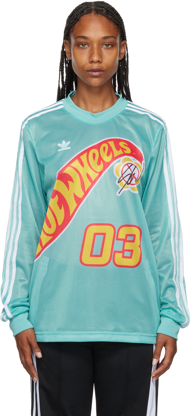 adidas Blue Sean Wotherspoon & Hot Wheels Long Sleeve T- Shirt |