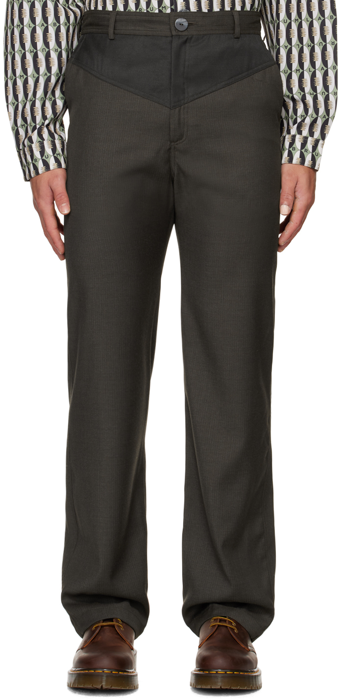 Labrum Gray Striped Trousers