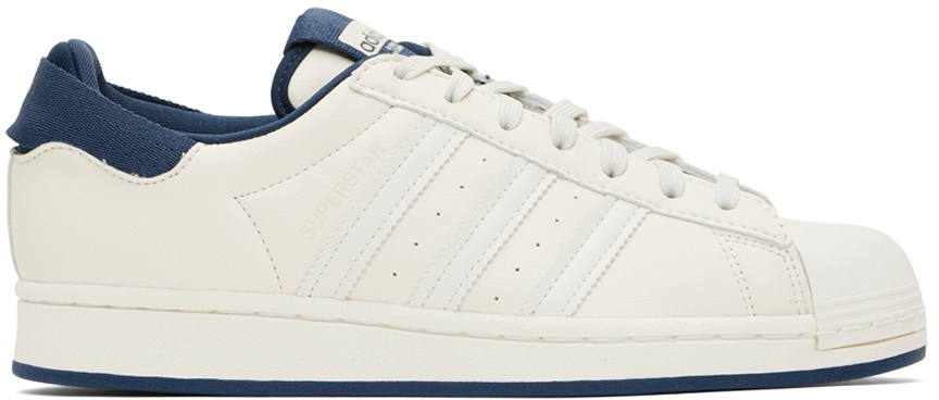 adidas Originals Off-White & Navy Parley Edition Superstar Sneakers