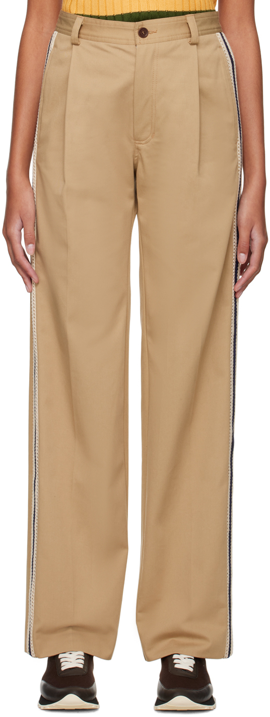 WALES BONNER SSENSE EXCLUSIVE BEIGE HARMONIC TROUSERS