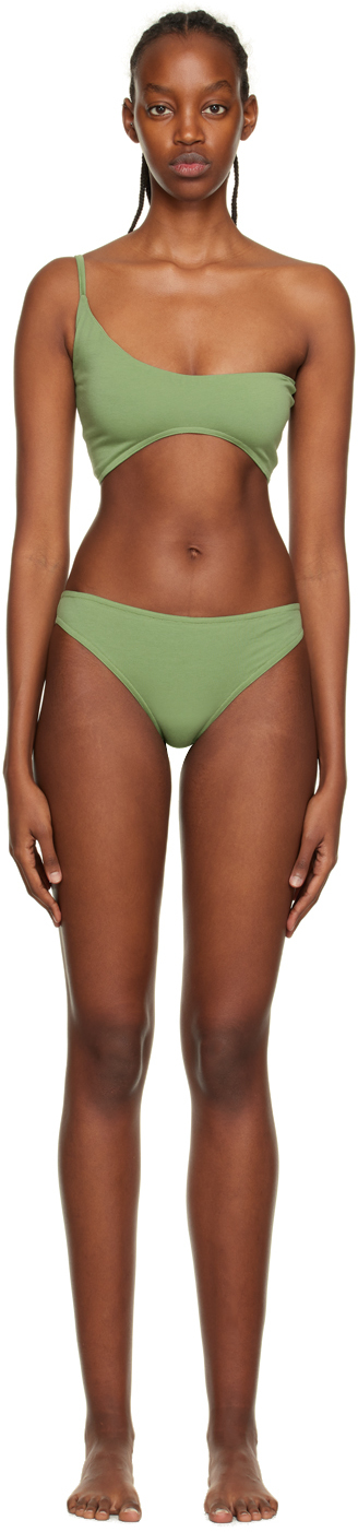 SSENSE Women Clothing Underwear Bras Corsets Green Check Foam Corset Miniskirt 