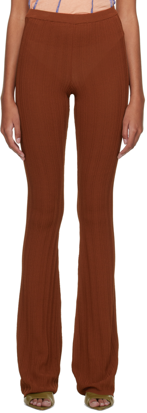 SSENSE Exclusive Brown Elasticized Trousers