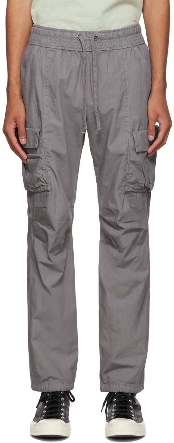 John Elliott Gray Cotton Cargo Pants
