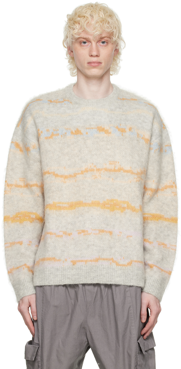 John Elliott: Gray Crewneck Sweater | SSENSE