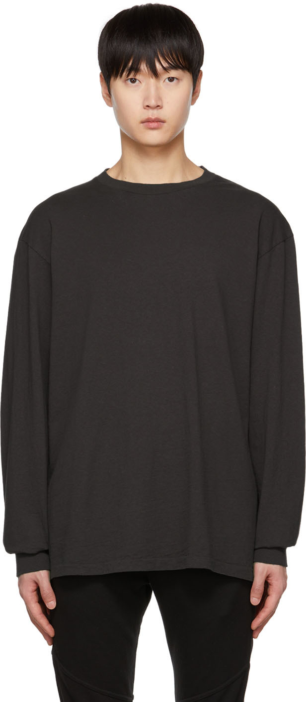 Black Classic Long Sleeve T-Shirt Ssense Uomo Abbigliamento Top e t-shirt Top 