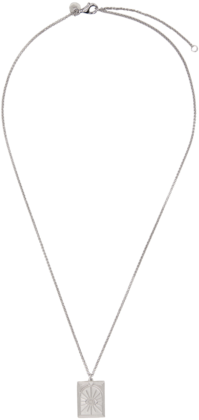 Tom Wood Silver Tarot Moon Necklace SSENSE
