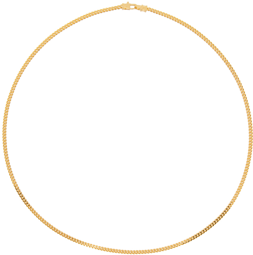 Tom Wood: Gold Curb Chain M Necklace | SSENSE
