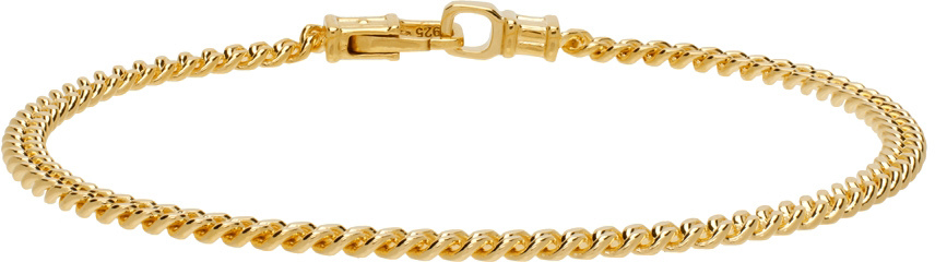 Gold Curb M Bracelet