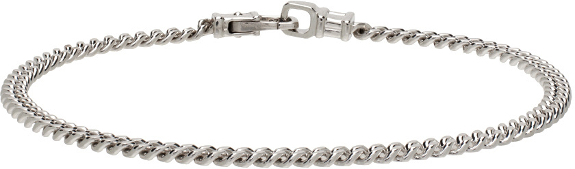 Tom Wood Silver Curb M Bracelet