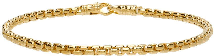 Gold Venetian Single M Bracelet by Tom Wood on Sale