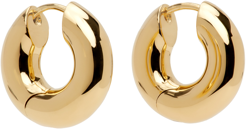 Gold Small Hoop Earring Ssense Uomo Accessori Gioielli Orecchini 