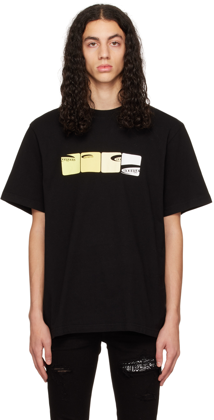 Black Printed Long Sleeve T-Shirt Ssense Uomo Abbigliamento Top e t-shirt Top 