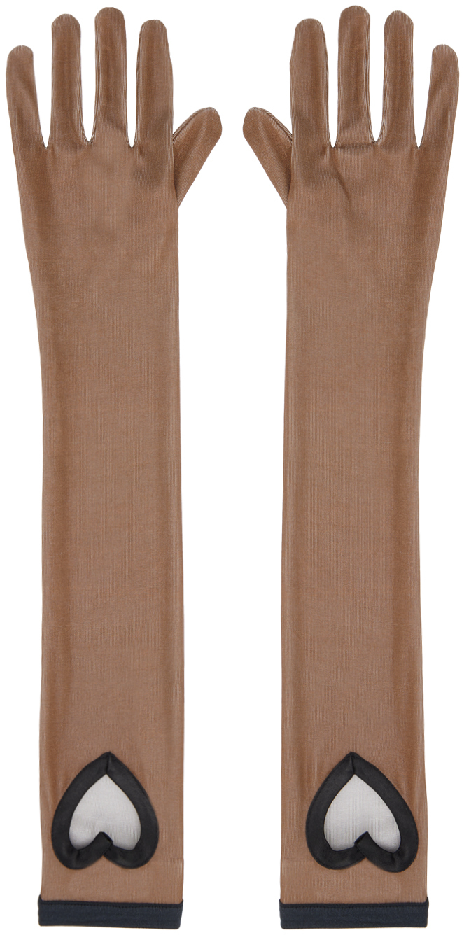 Brown Kylie Gloves by Poster Girl on Sale