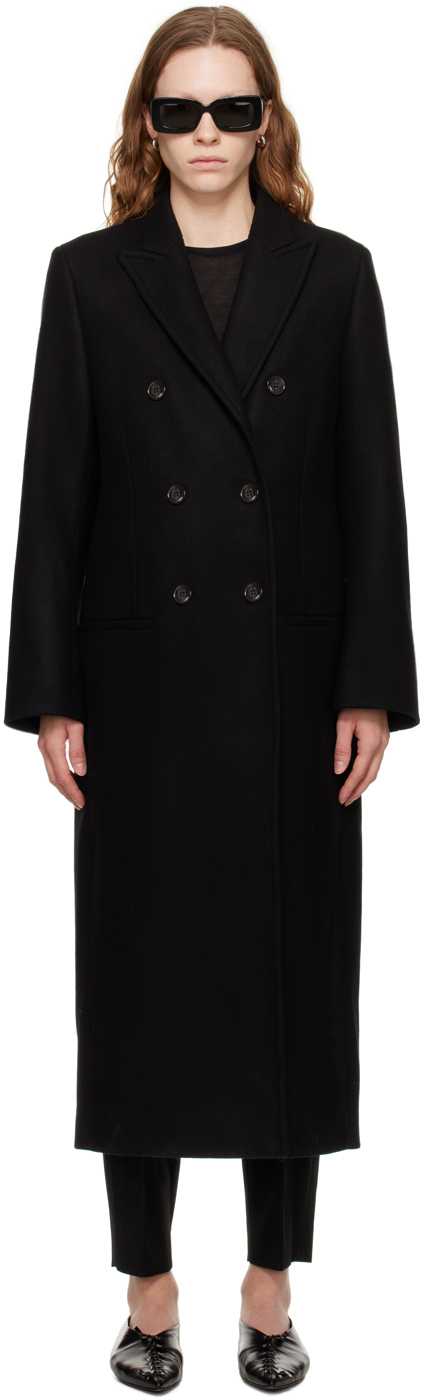 Totême Black Tailored Coat | Smart Closet