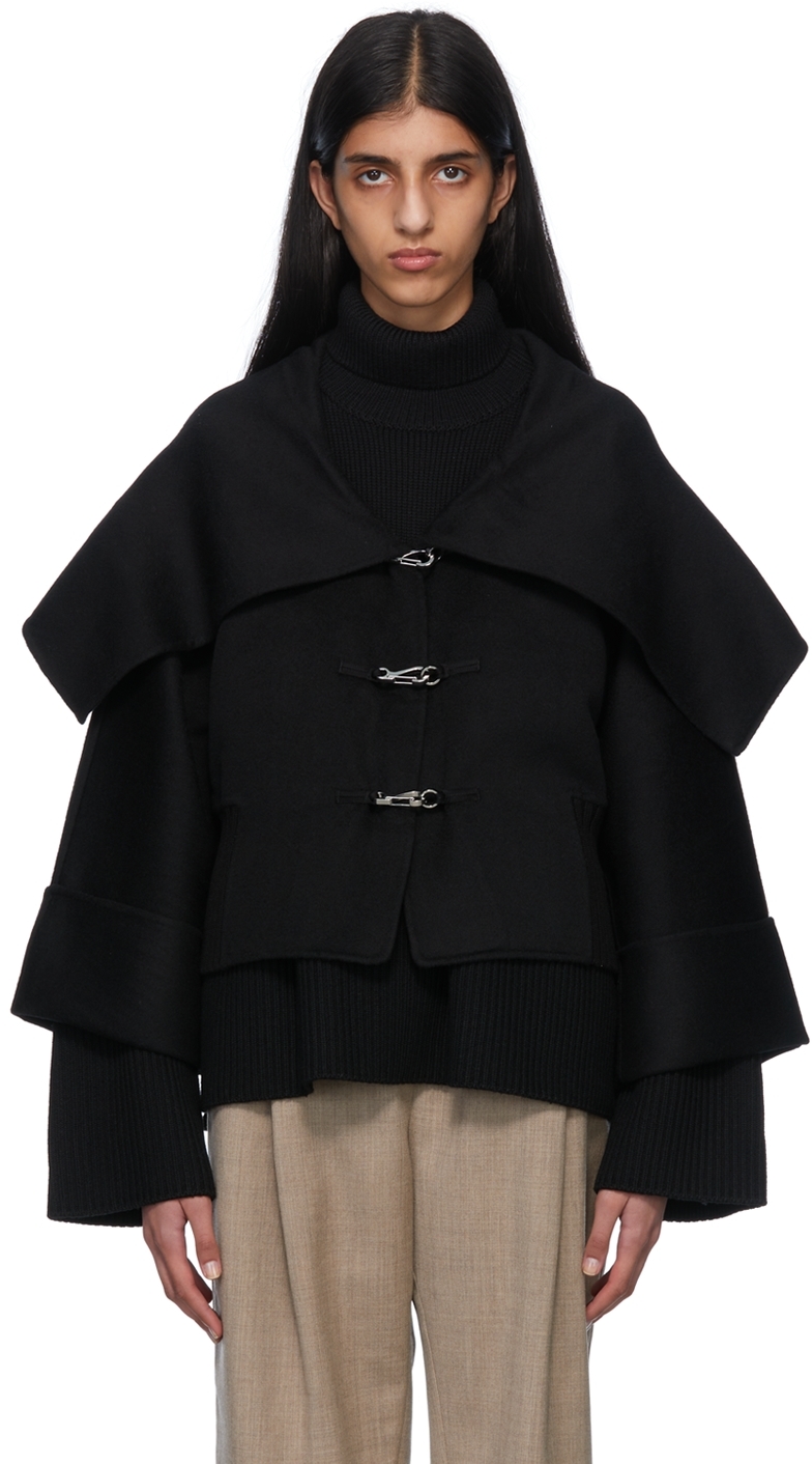 TotÃªme: Black Wool Jacket | SSENSE Canada