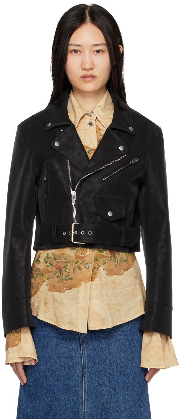 Black Riders Faux-Leather Jacket