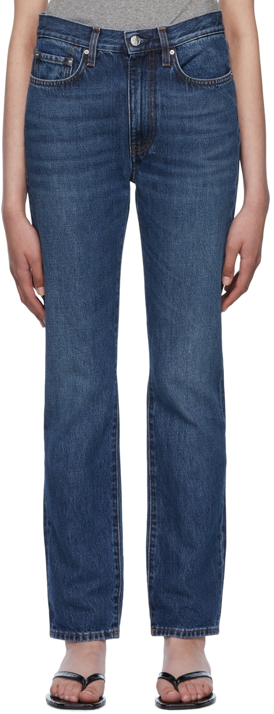Totême Blue Slim Jeans In 426 Dk Vintage Wash