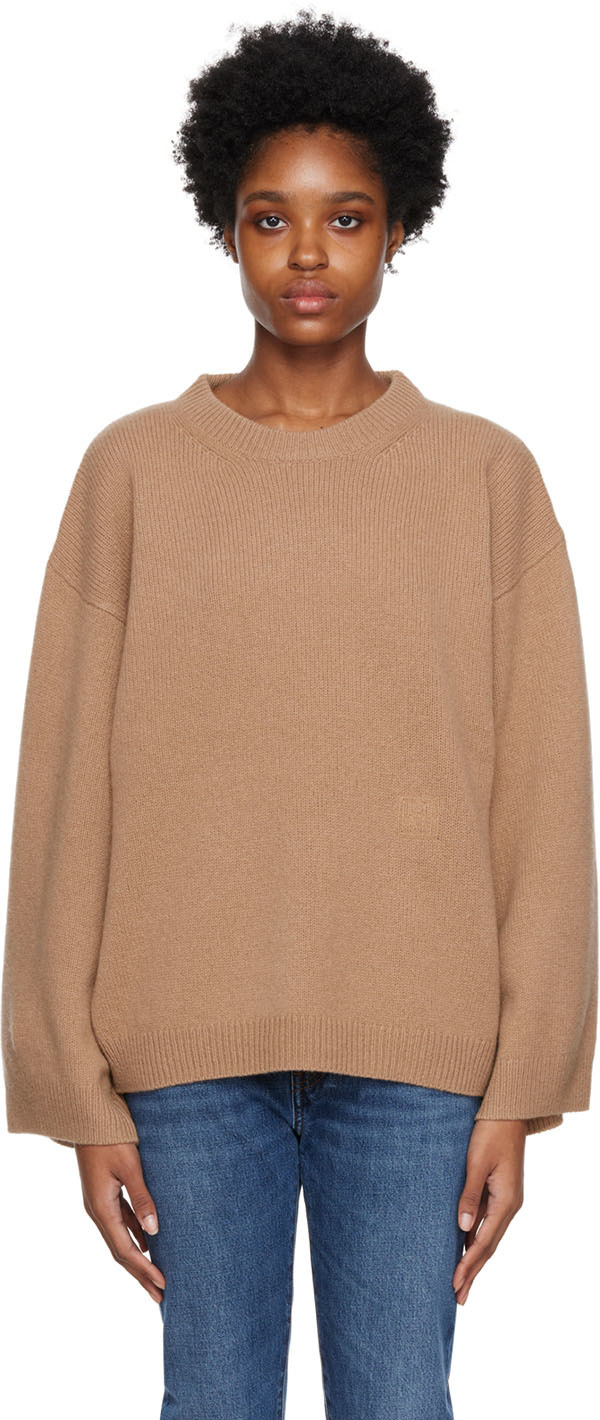 Totême Brown Embroidered Sweater