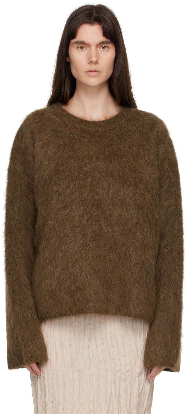 Brown Boxy Sweater by TOTEME on Sale