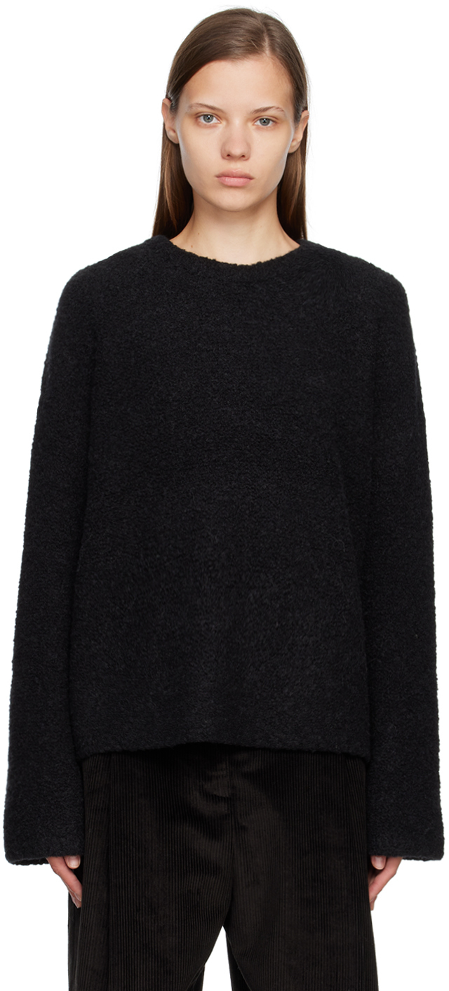Totême Black Boxy Sweater