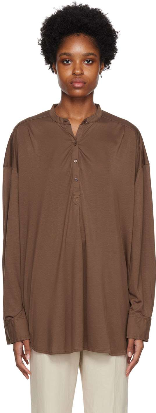 Brown Fluid Shirt