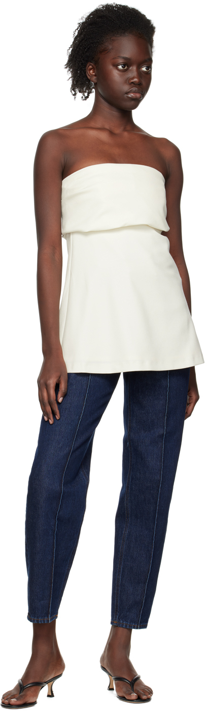 Totême Off-white Band Camisole In 199 Bone