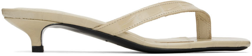 Totême Off-White 'The Flip-Flop' Heeled Sandals