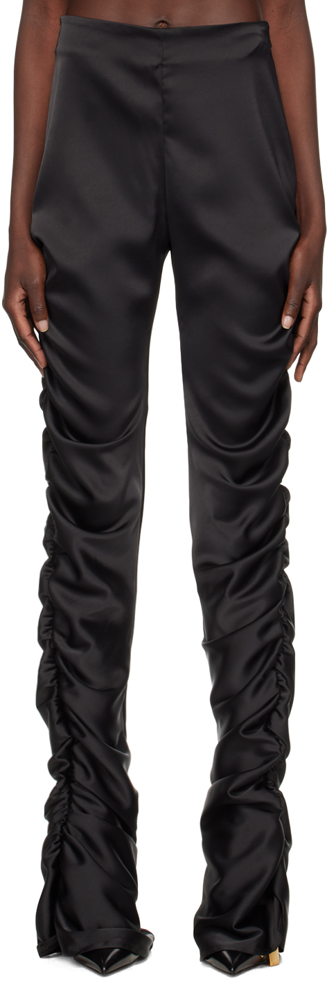 Jade Cropper Black Ruched Trousers