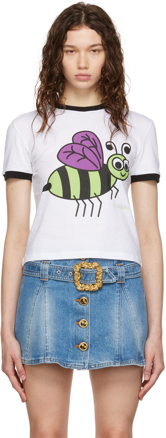 Cormio White 'Busy As A Bee' T-Shirt