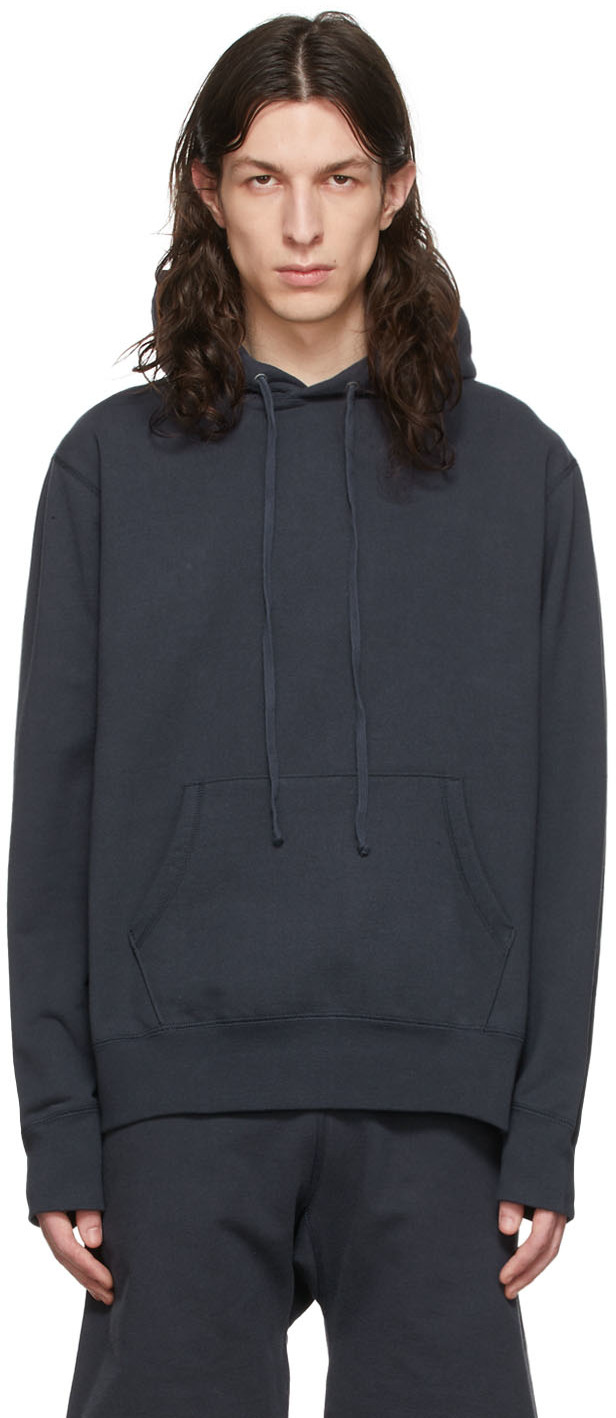 SSENSE Exclusive Navy Hoodie by Suicoke on Sale