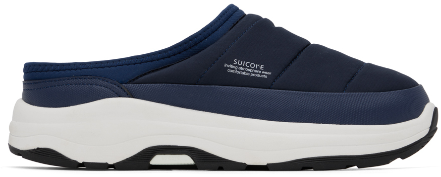 SUICOKE NAVY PEPPER-LO-AB LOAFERS