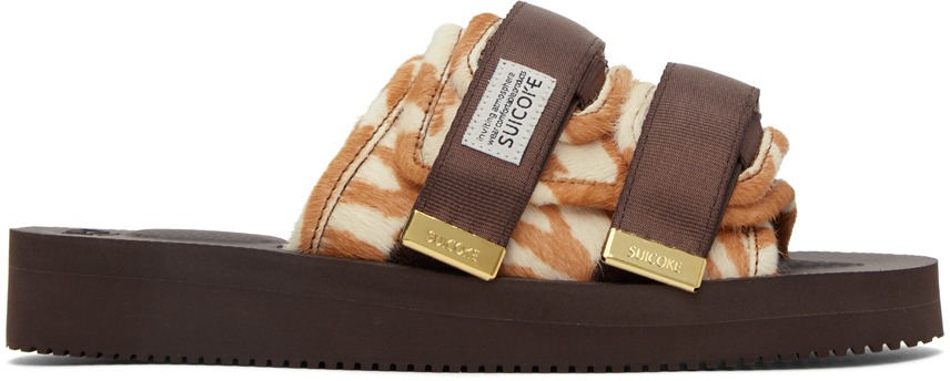 Shop Suicoke Brown Moto-vhl Sandals In Safari Brown