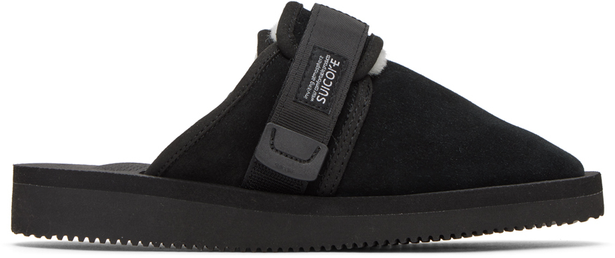Black ZAVO-Mab Sandals by SUICOKE on Sale