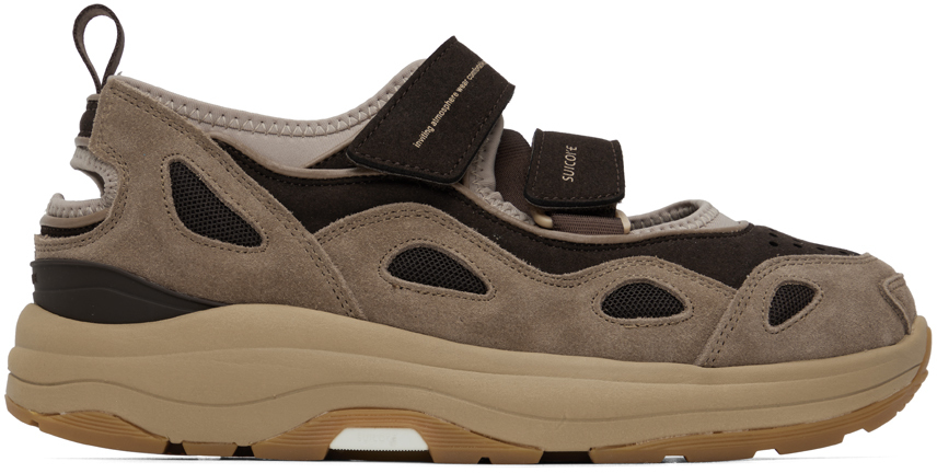 Suicoke Brown & Beige Akk-ab Sneakers In Mocha X Beige | ModeSens