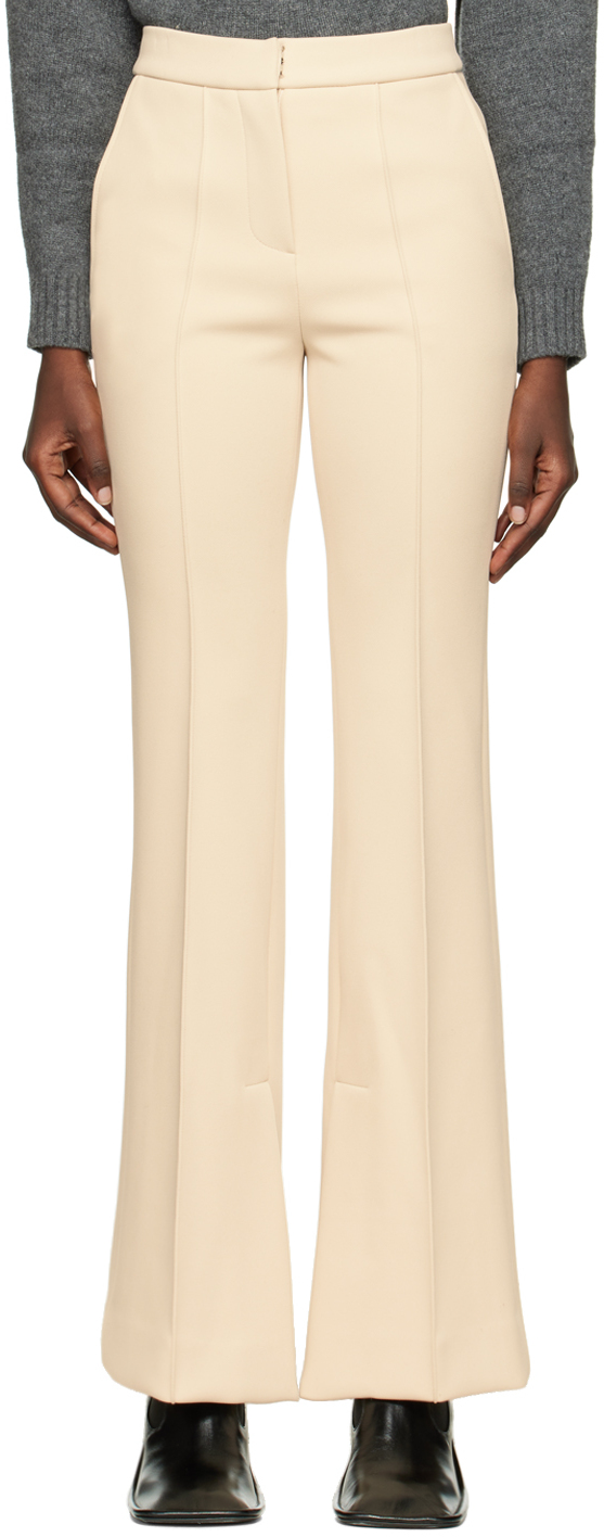 Beige Double-Faced Trousers