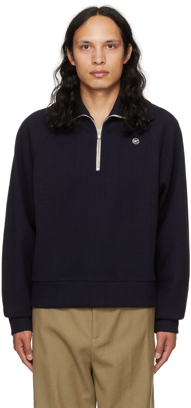 half zip ribbed