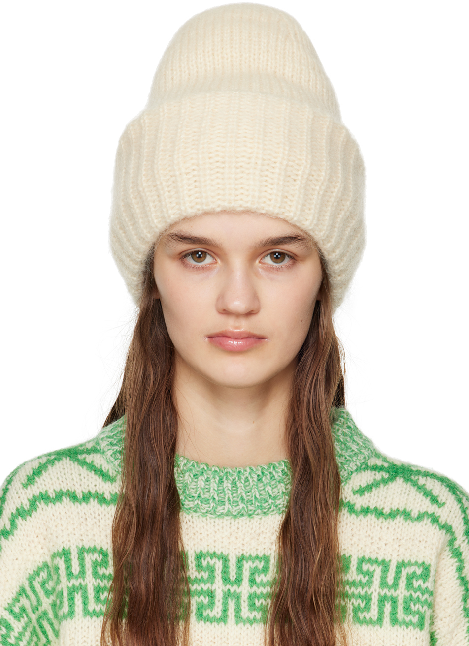 SSENSE Exclusive Off-White Beanie by Teurn Studios on Sale | Beanies