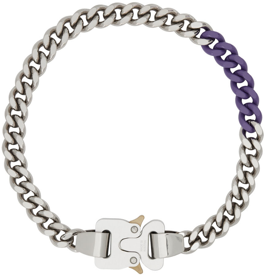 Silver Chain Link Buckle Necklace Ssense Uomo Accessori Gioielli Collane 