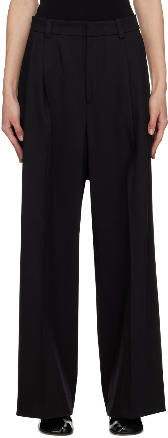 SSENSE Exclusive Black Pleated Trousers