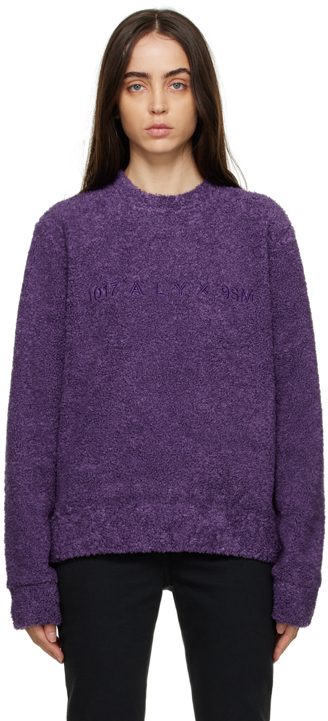 1017 Alyx 9SM Purple Embroidered Sweatshirt