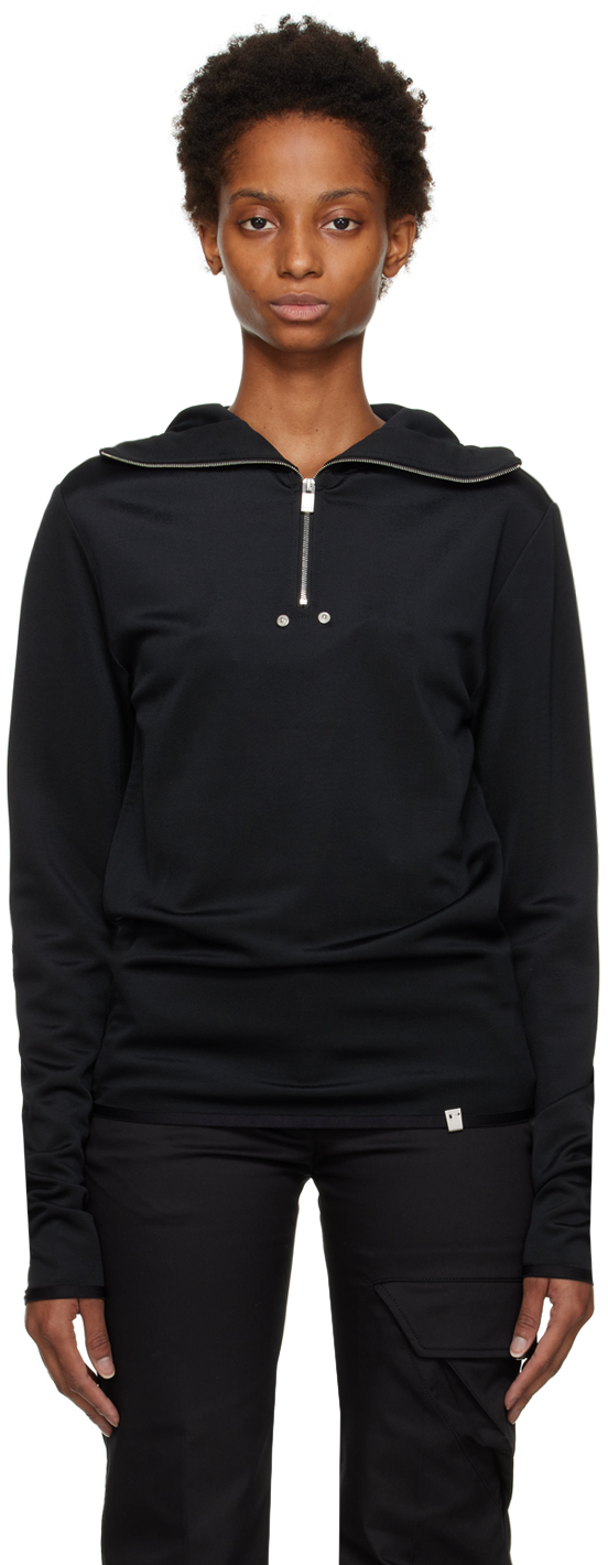 Black Half-Zip Hoodie