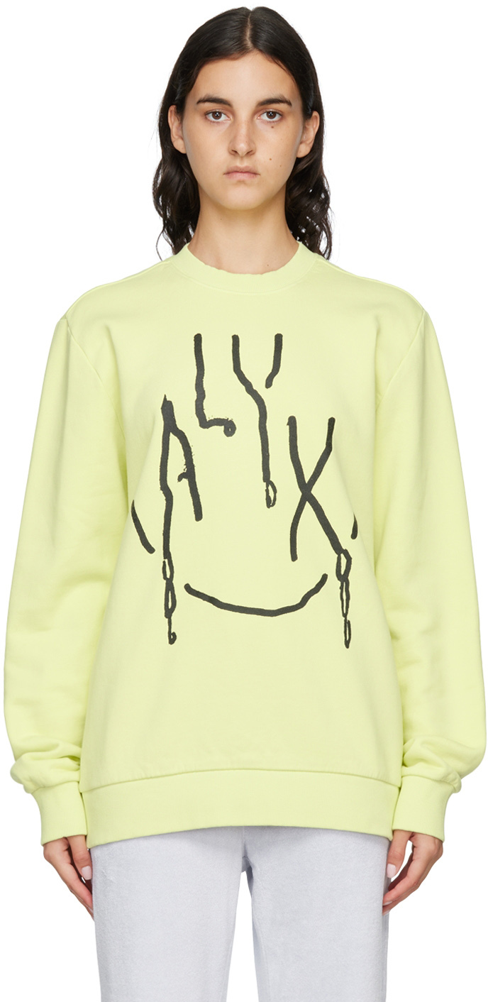【ALYX】Logo Printing Sweatshirt Yellow Alyx Logo-print Cotton Sweatshirt In Yellow | ModeSens
