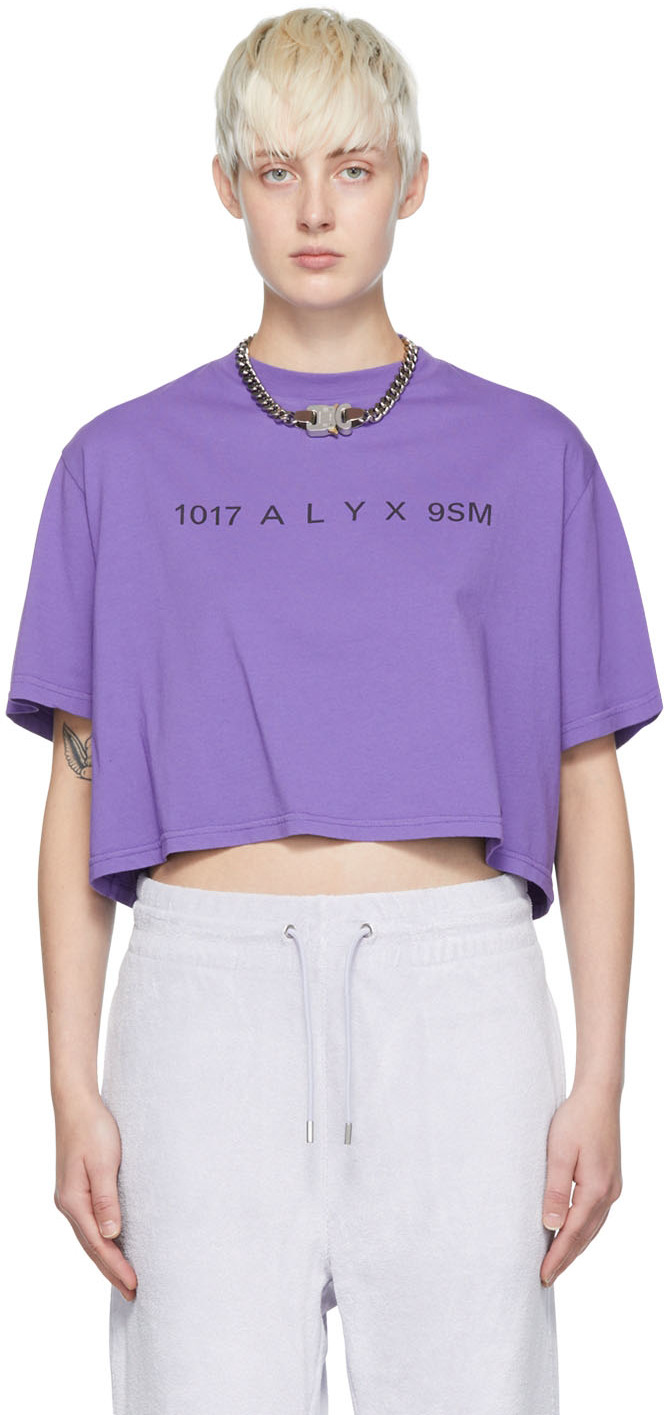 1017 ALYX 9SM Purple Cotton T-Shirt