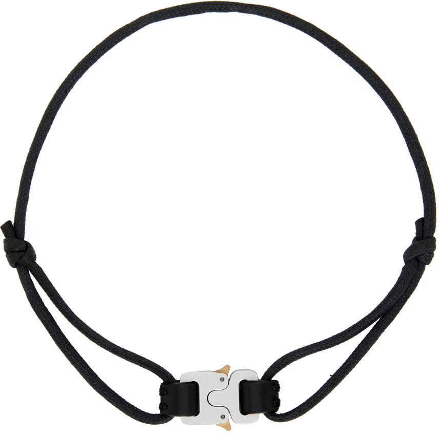 1017 ALYX 9SM Black Micro Buckle Cord Necklace