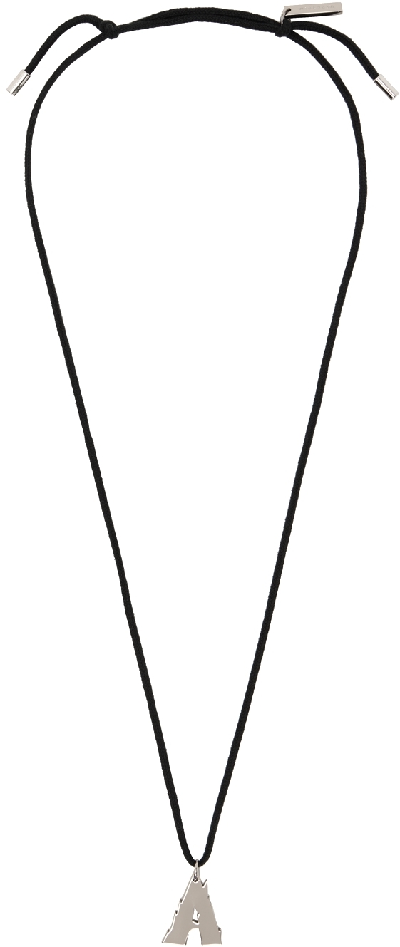 Black A Cord Necklace