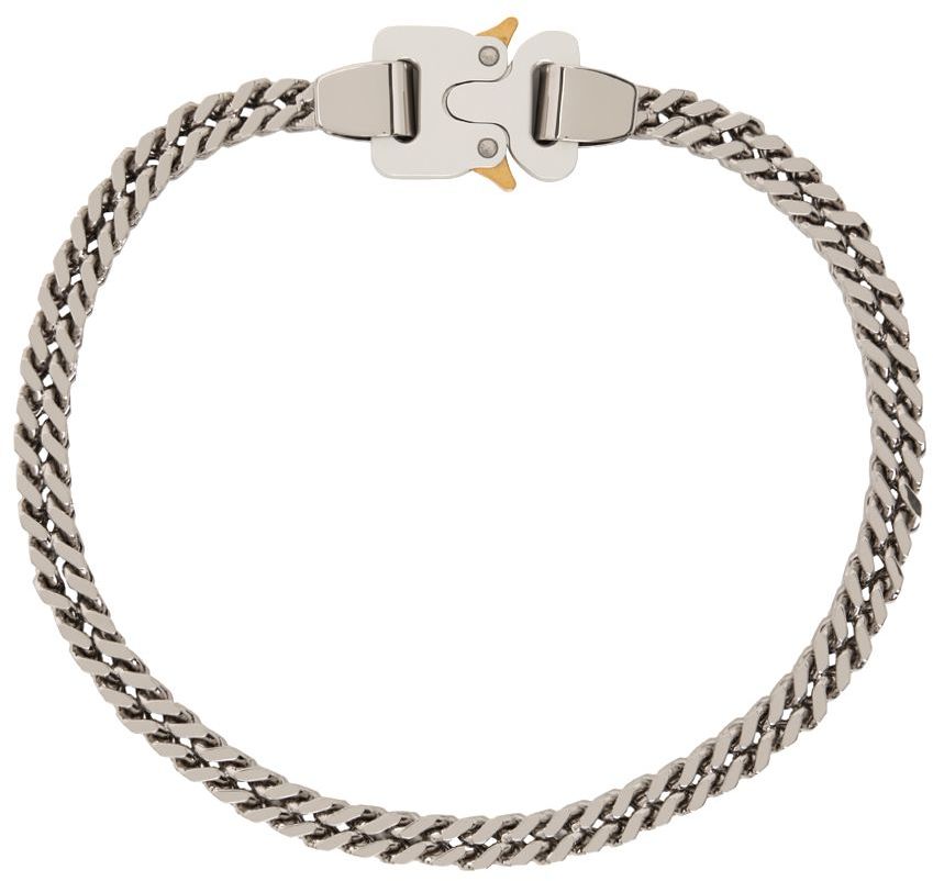 Silver Cubix Chain Necklace Ssense Uomo Accessori Gioielli Collane 