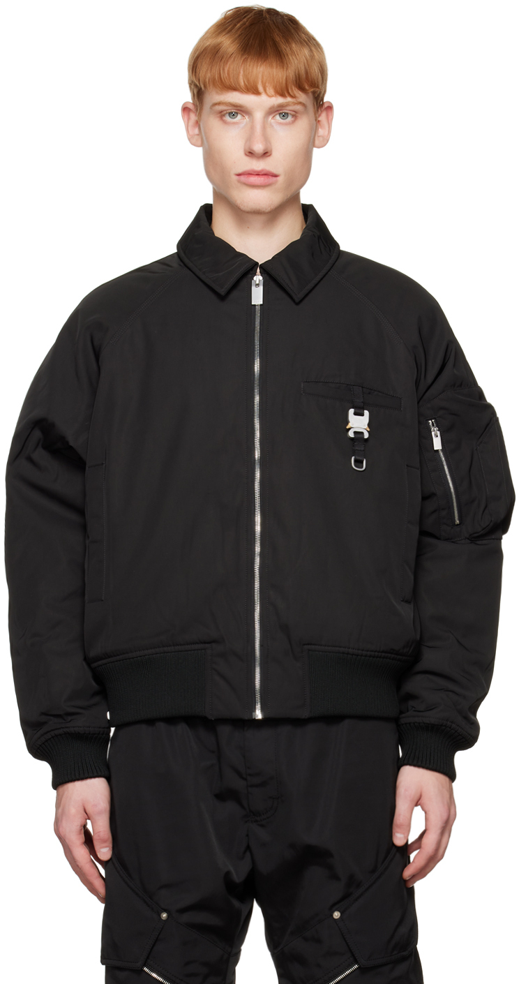 1017 ALYX 9SM: Black Buckle Bomber Jacket | SSENSE Canada