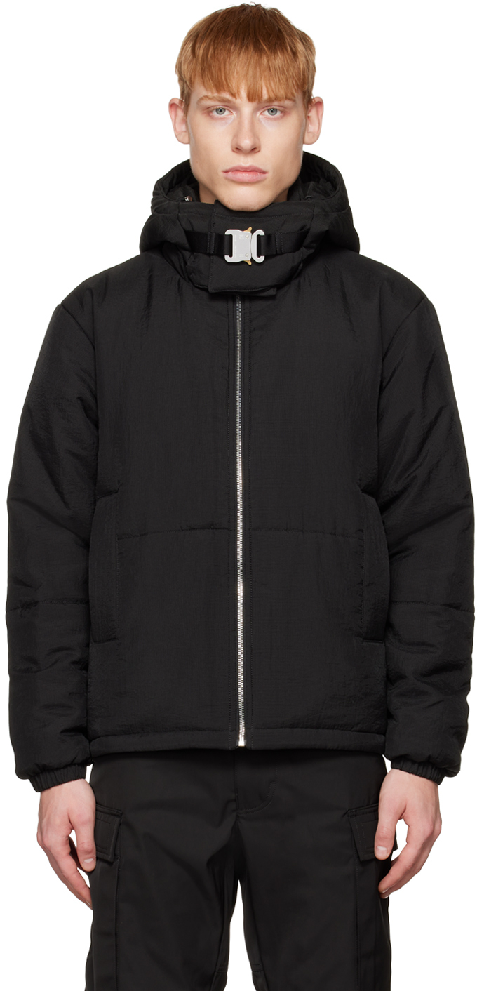 1017 ALYX 9SM: Black Buckle Puffer Jacket | SSENSE