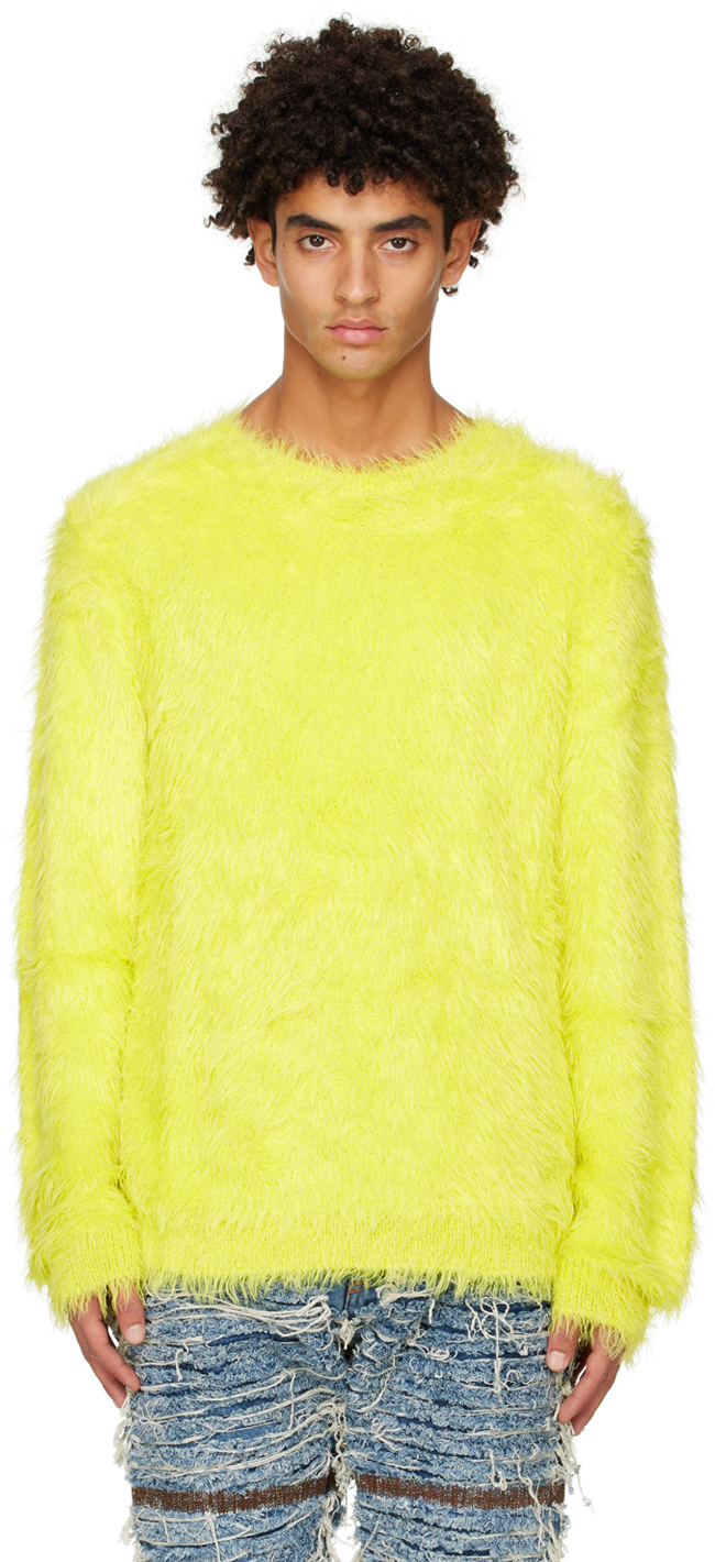 Shop Alyx Yellow Crewneck Sweater In Lemone