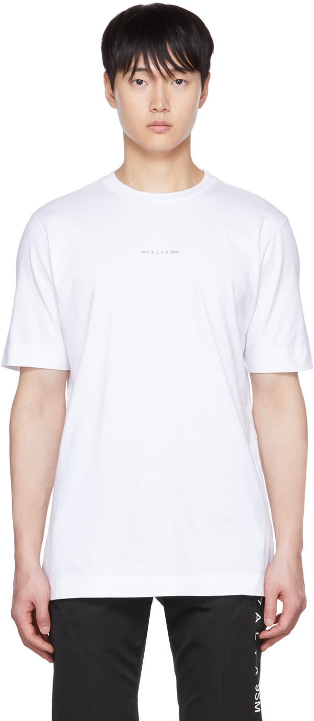 Ssense Uomo Abbigliamento Top e t-shirt Top 6 Moncler 1017 ALYX 9SM White & Pink Jersey Long Sleeve T-Shirt 